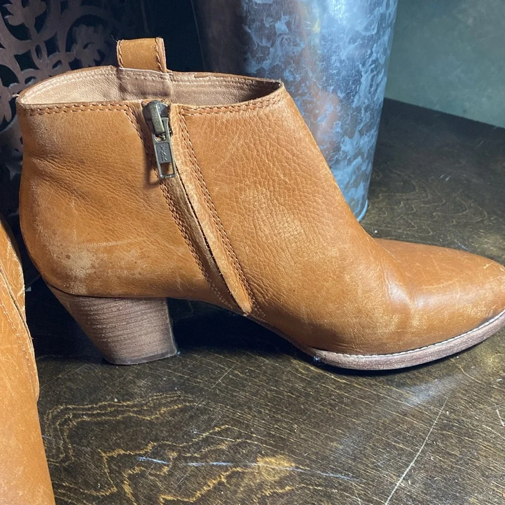 Madewell Billy Boot Size 8 Leather English Saddle Ankle F5044 - Picture 8 of 14